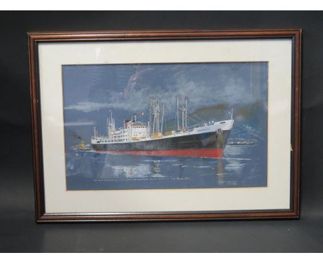 E.W. Paget-Tomlinson June 1994, CLAN MALCOLM, gouache, F&amp;G, 36.5x22.5cm and framed print 