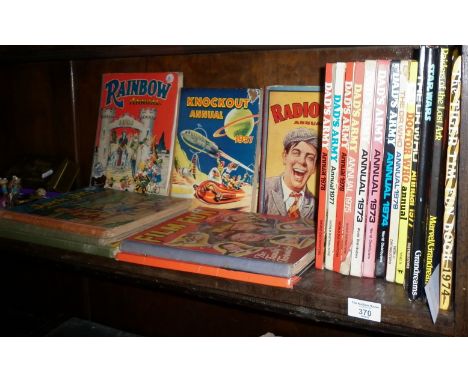 Collection of assorted annuals including Radio Fun, Film Fun, Dads Army, Dr Who etc (21)