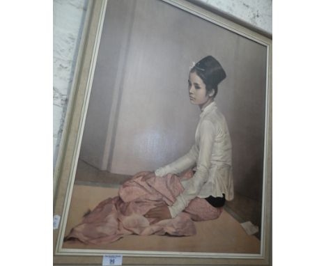 A 1960's Gerald Kelly colour print portrait of Saw Ohn Nyun