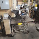 CUSTOM WELDING POSITIONER, 1 HP, W/ 10" 4-JAW CHUCK, MOUNTED ON 45" X 30" X 1" STEEL PLATE, ON