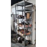 STEEL SHELF UNIT, 3' X 18" X 87", CONTENTS NOT INCLUDED