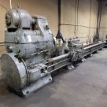 NILES 24' BED LATHE, 25 HP, 40" SWING, 30" 4-JAW CHUCK, TAILSTOCK, STEADY REST, 2-1/4" THROUGH HOLE,