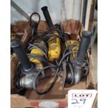 LOT - (3) DEWALT 4-1/2" ANGLE GRINDERS