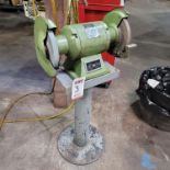 ENCO 10" DOUBLE END PEDESTAL GRINDER, 2 HP, 220V, SINGLE PHASE, 1720 RPM