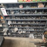 LOT - (2) CUBBYHOLE WALL CABINETS, 35" X 12" X 42" HT EACH, W/ CONTENTS: NUTS, BOLTS AND WASHERS
