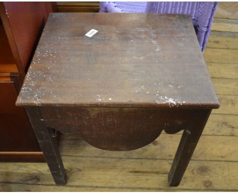 A Lloyd Loom style chair and Victorian commode