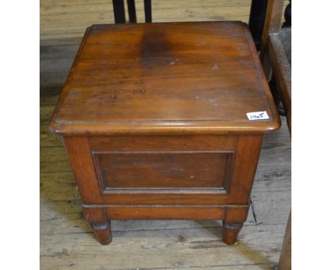 A painted kitchen cupboard, washstand, two towel rails, a piano stool, a side table and a commode
