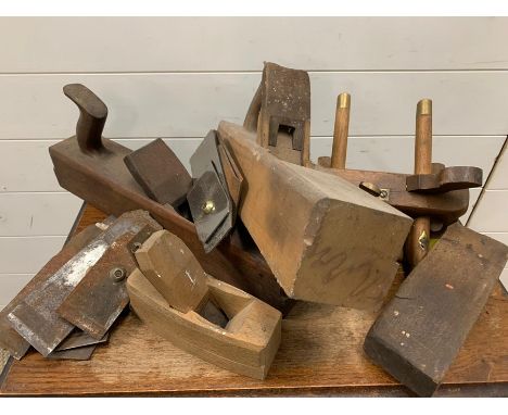 A selection of wooden vintage tools 