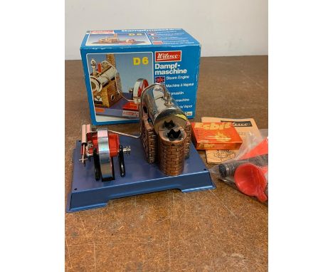 A boxed Wiesco D6 live steam engine 