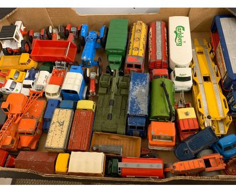 A selection of diecast model work vehicles 