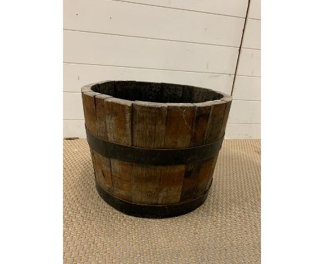 A small half barrel planter AF