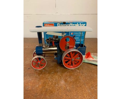 A boxed Wilesco Dampftracker D40 traction engine 