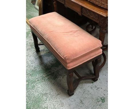 A double footstool or piano stool (93cm x 42cm x 50cm)
