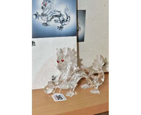 A BOXED SWAROVSKI COLLECTORS SOCIETY ANNUAL FIGURE FROM FABULOUS CREATURES TRILOGY - THE DRAGON 1997 (208398), designed by Ga