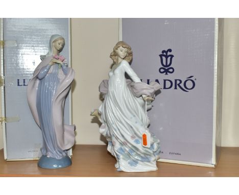 TWO BOXED LLADRO FIGURINES, comprising 'Spring Splendor' model no 5898, sculptor Regino Torrijos, issued in 1992, height 30cm