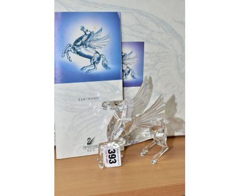 A BOXED SWAROVSKI COLLECTORS SOCIETY ANNUAL FIGURE FROM FABULOUS CREATURES TRILOGY - THE PEGASUS 1998 (216327), designed by A