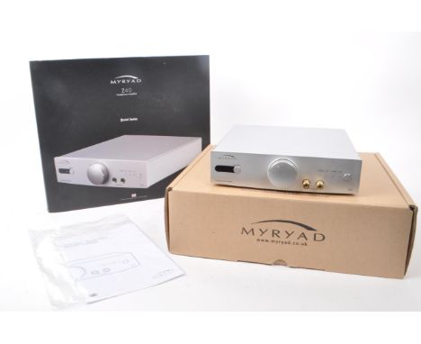 Myryad - A contemporary Myryad Z Mini Series Z40 Headphone amplifier, The amplifier in silver colourway, in original packagin