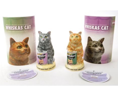 Royal Doulton - Whiskas - Two vintage Royal Doulton for Whiskas limited edition porcelain Whiskas cat figures. One figure in 