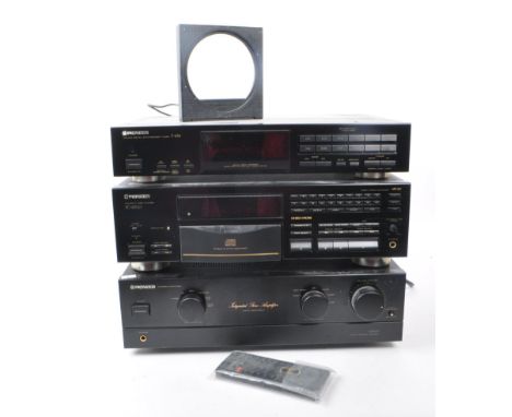 Pioneer - Three vintage 1990 Hi-Fi audio systems, comprising of: an A-400 integrated stereo amplifier, a PD-8700 compact disc