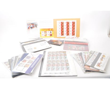 A collection of 21st-century British Royal Mail stamp presentation packs. The collection includes examples such as, 'Beijing 