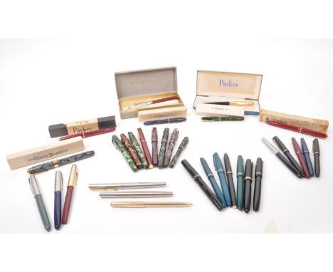 Parker - A large collection of 20th century Parker and other fountain pens. The collection to include approximately thirty th