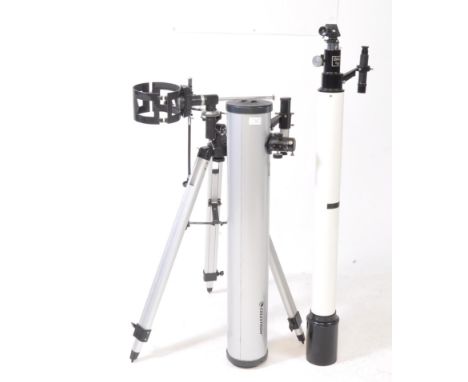 Astronomy - Celestron - A collection of two telescopes dating from the 20th century to include small to large scale. Powersee