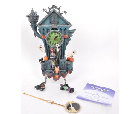 The Bradford Exchange - A 2013 Disney 'The Nightmare Before Christmas' limited edition cuckoo clock. Featuring a house shaped