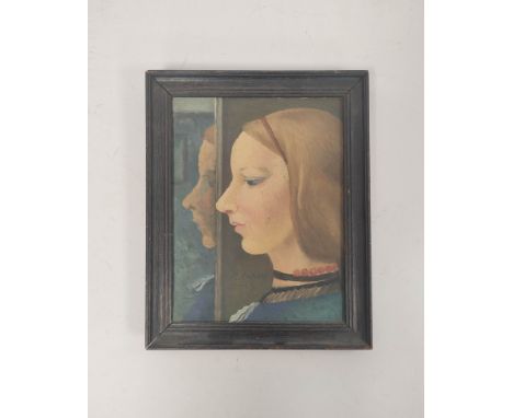 Richard Ernst Eurich OBE RA (British 1903-1992) Portrait of a girl Oil on board. Signed R Eurich, dated 29 21.5cm x 16.5cm Ri