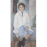 Ursula McCannell (1923-2015) Oil on board “Milo in the studio”, initialled, Fosse Gallery label,