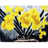 Josef Herman (1911-2000) “Daffodils”, Albany Gallery label, 20cm x 25cm From the collection of the