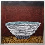 Nana Shiomi (1956) Two limited edition Japanese woodcuts “A Bowl Full of Water” and “Tea and Tea