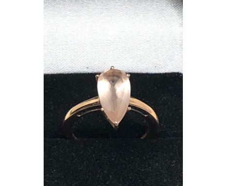 9ct gold morganite dress ring (2.5g) 