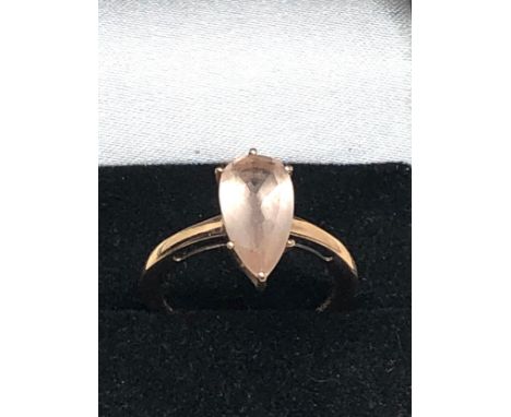 9ct gold morganite dress ring (2.5g) 