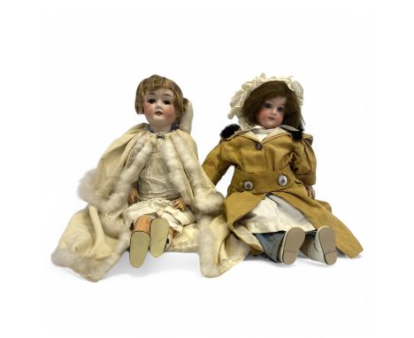 Two 19th century bisque head dolls, one by Armand Marseille the other Gens &amp; Seyfarth (2)