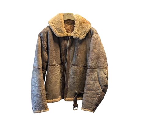An RAF leather and sheepskin "Irvin" flying jacket, by the Irvin Air Chute Company