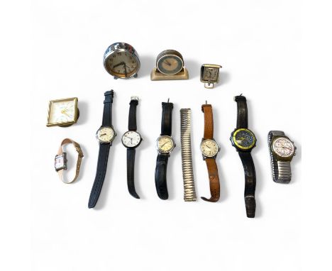 Collection Of Watches, To Include Lorenz Quartz Chronograph Watch, A Swatch Chronograph (glass cracked), Britix Watch, Oris W
