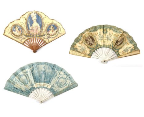 An Early 20th Century Advertising Fan for ''Princes Hotel and Restaurant, Piccadilly London'', the double paper leaf mounted 