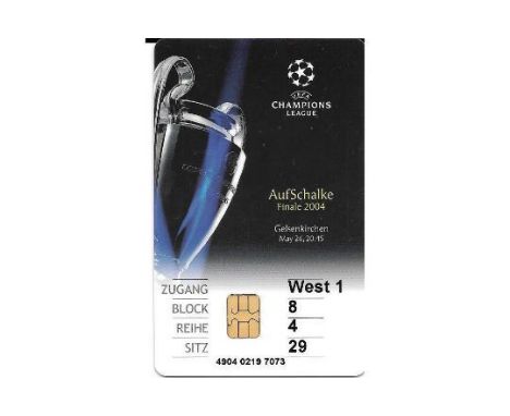 2004 CHAMPIONS LEAGUE FINAL PORTO V A S MONACO TICKET ( MOURINHO'S FIRST TITLE )