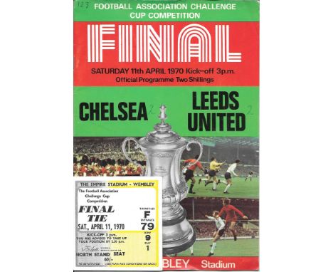 1970 FA CUP FINAL CHELSEA V LEEDS UNITED PROGRAMME &amp; TICKET
Programme - score on front and small number noted top corner
