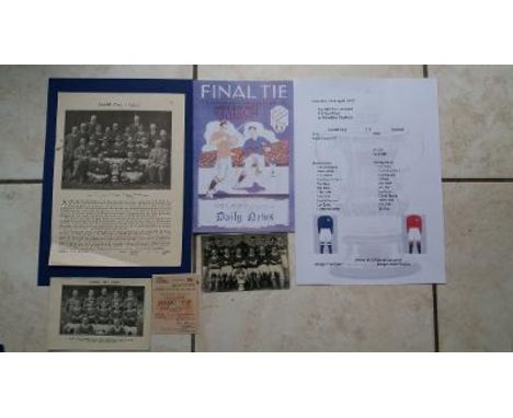 1927 FA CUP FINAL CARDIFF CITY V ARSENAL REPRINTED PROGRAMME, TICKET &amp; PHOTOS