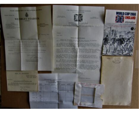 1966 WORLD CUP LETTERS, INFORMATION &amp; TICKET APPLICATIONS
Original items. 