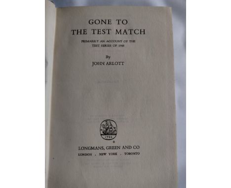 &nbsp;CRICKET - JOHN ARLOTT 1948 ENGLAND V AUSTRALIA&nbsp; ACCOUNT
First edition.
&nbsp;