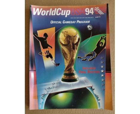 1994 U.S.A. WORLD CUP PROGRAMME &amp; SCRAPBOOK
Scrapbook includes match ticket, transport tickets and American newspaper cut