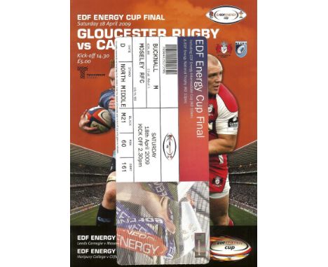 RUGBY UNION - 2009 EDF CUP FINAL GLOUCESTER V CARDIFF PROGRAMME &amp; TICKET
Good condition.