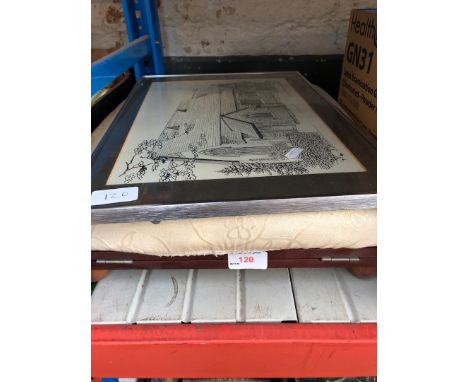 An adjustable stool and a print 