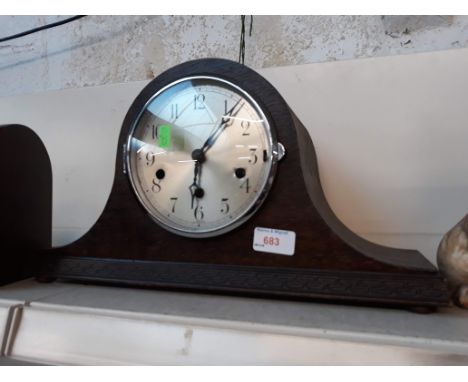 Oak westminster chime mantel clock 