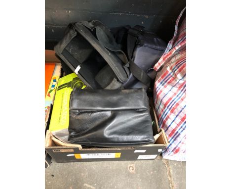 A box of camera bags 