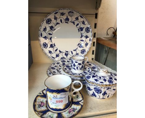 Royal Worcester cup and saucer and some Spode blue and white 