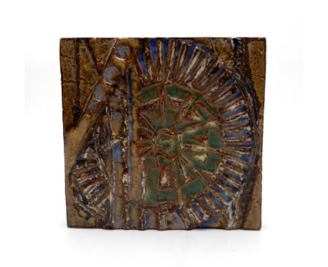 A Portuguese glazed ceramic tile, with abstract design&nbsp; Condition Report:Available upon request