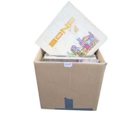 Vinyl LP Records, a box of mostly rock and pop LP records with The Rolling Stones, Davy Graham, King Creole and the Coconuts,